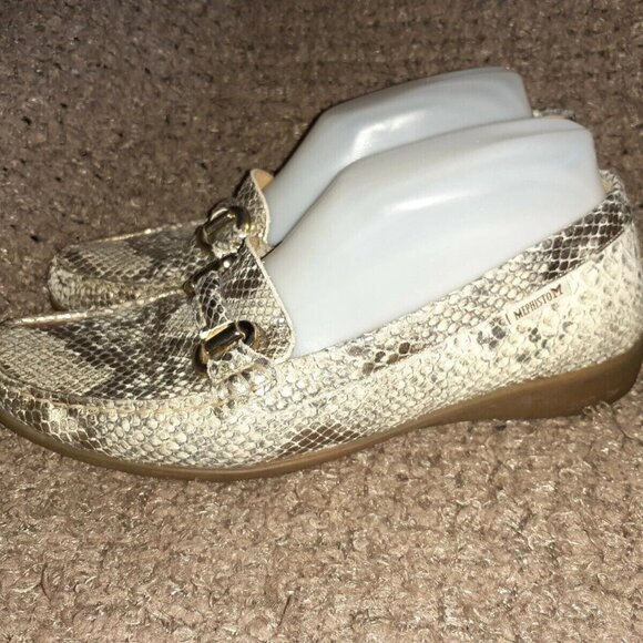 MEPHISTO-Gold Snake Skin Leather Loafer/Driving Shoe-Cool-Air-Size 9-Excellent - Picture 2 of 7